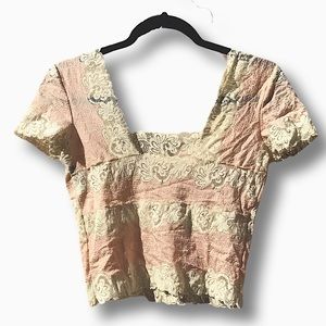 Ashlee lace crop top vintage